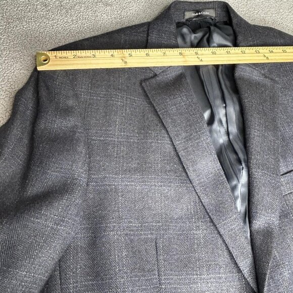 Lauren Ralph Lauren Blazer Mens 42R Blue Wool Elbow Patch Sport Coat Notch Lapel - Picture 8 of 13